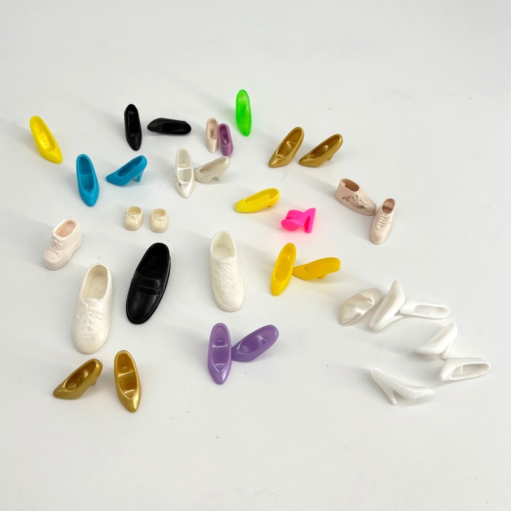 VTG Mattel Barbie Doll Shoes Lot Mixed Heels Sneakers Pumps